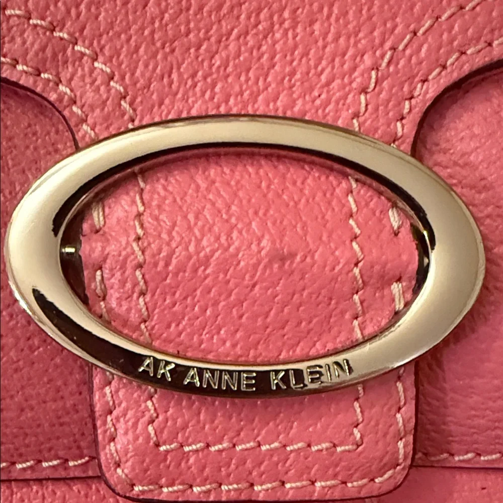Anne Klein Pink Leather Wristlet Clutch - As Is